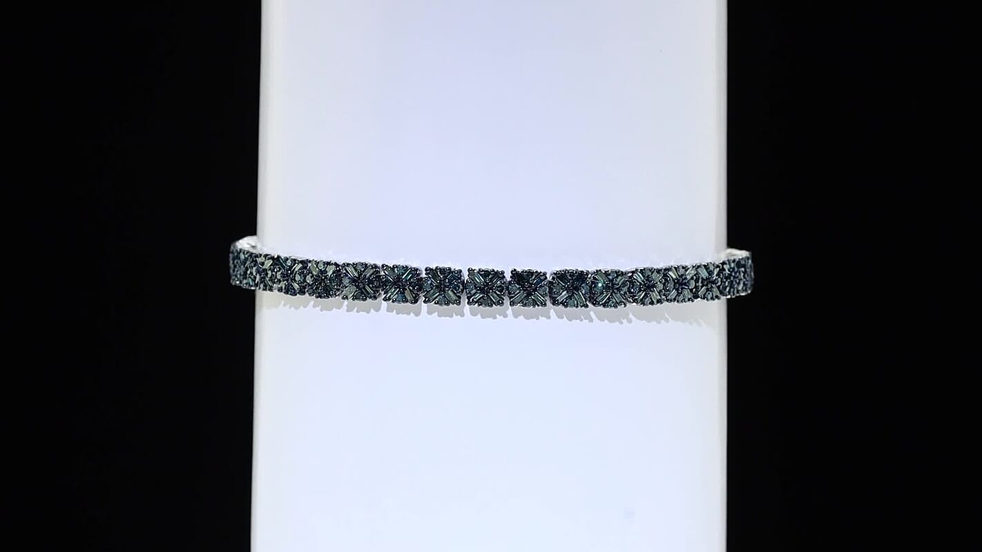 D'Joy Diamond Bracelet in Rhodium Over Sterling Silver (7.25 In) 4.00 ctw