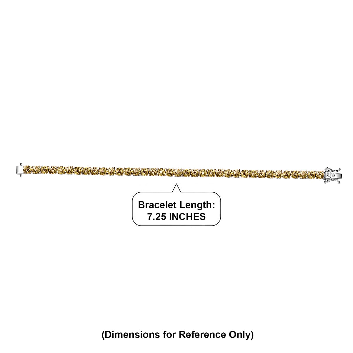 D'Joy Yellow Diamond 3.00 ctw Royal Crossfire Bracelet in Rhodium Over Sterling Silver (7.25 In) image number 4