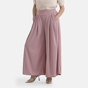  La Marey Pink Wide Leg Pleated Front Knit Trouser