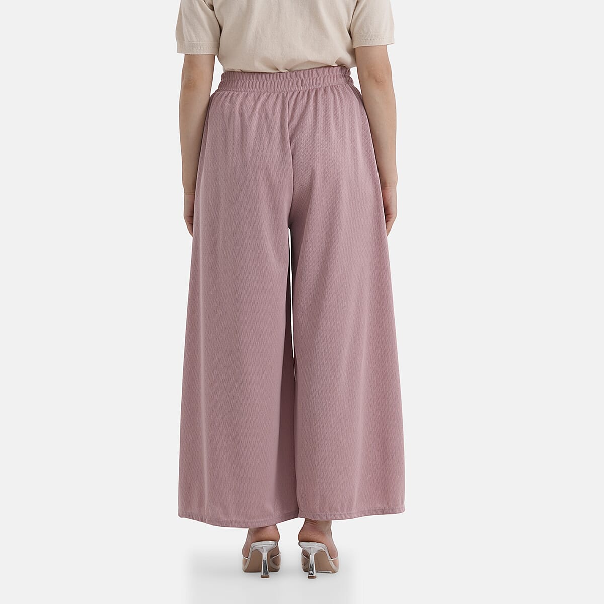  La Marey Pink Wide Leg Pleated Front Knit Trouser image number 2