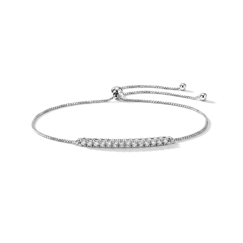 Doorbuster D'Joy Lab Grown Diamond G-H SI 0.50 ctw Bracelet in Rhodium Over Sterling Silver (7.25 In) (Del. In 10-12 Days)