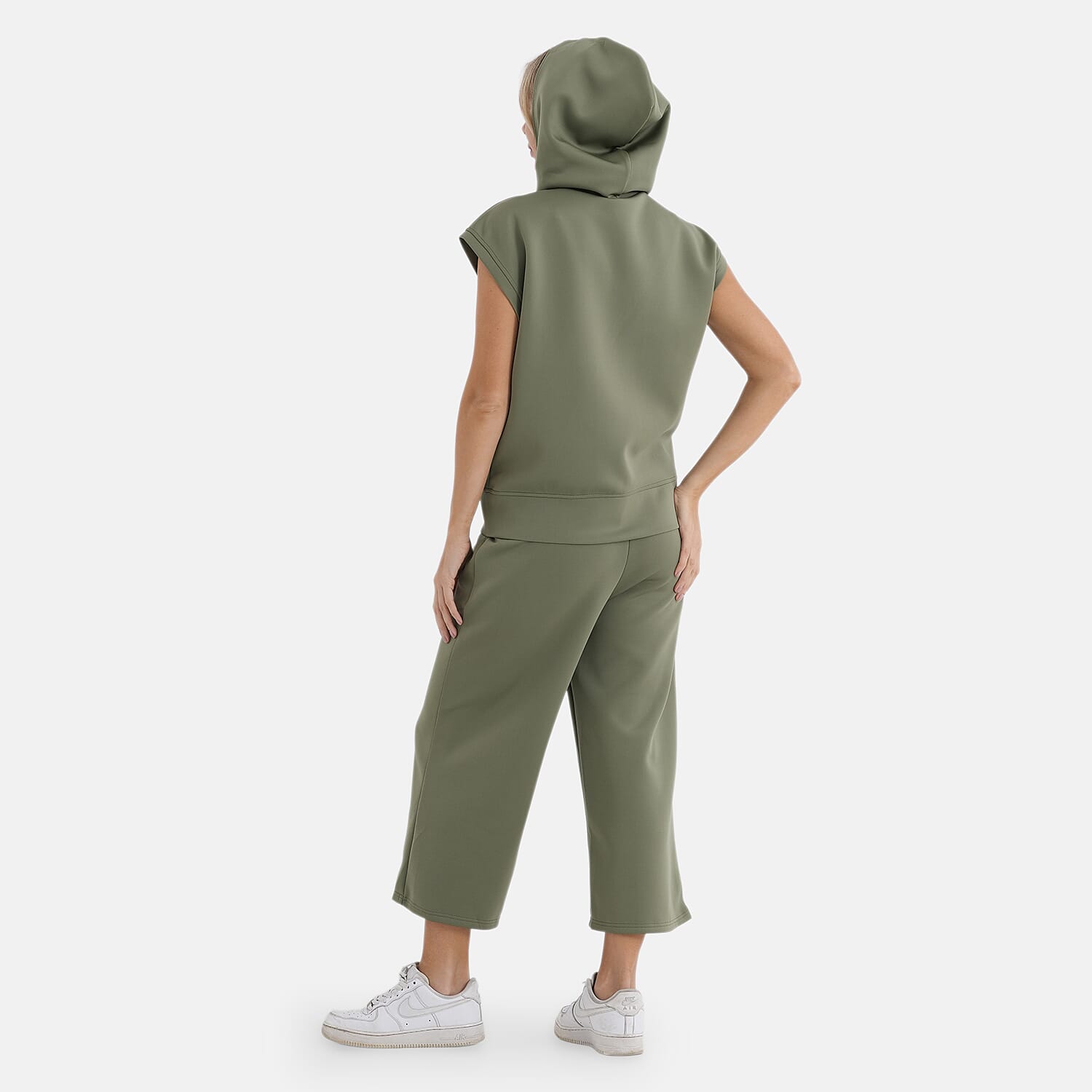 La Marey Green 2 Pieces Scuba Knit Lounge Set - L/XL