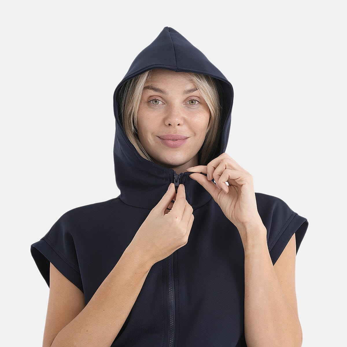 La Marey Navy 2 Pieces Scuba Knit Lounge Set - S/M image number 5