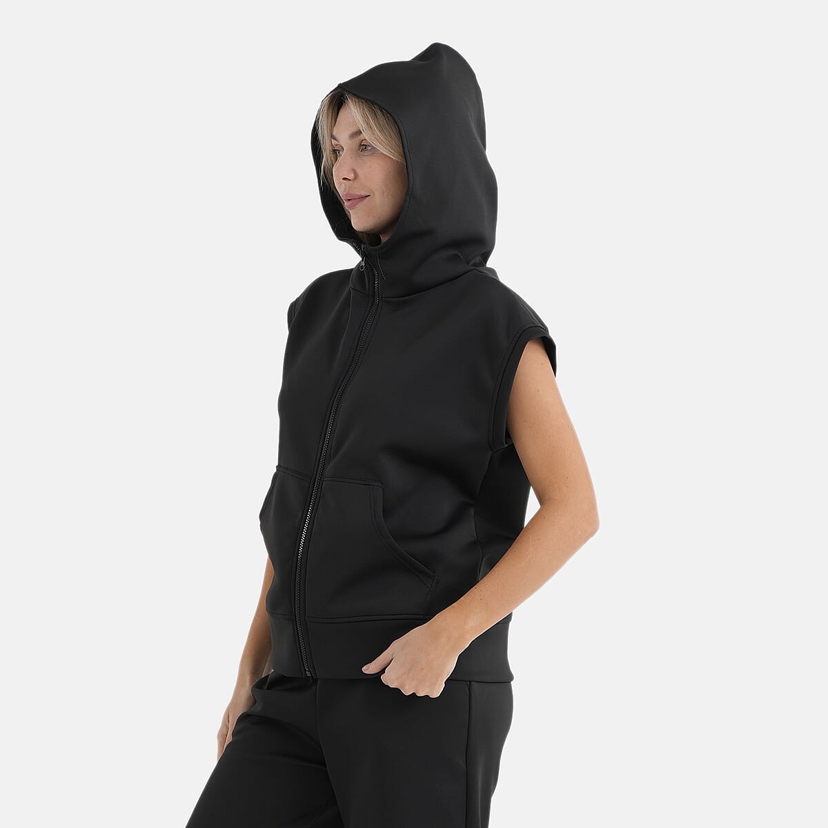 La Marey Dark Gray 2 Pieces Scuba Knit Lounge Set - S/M image number 4
