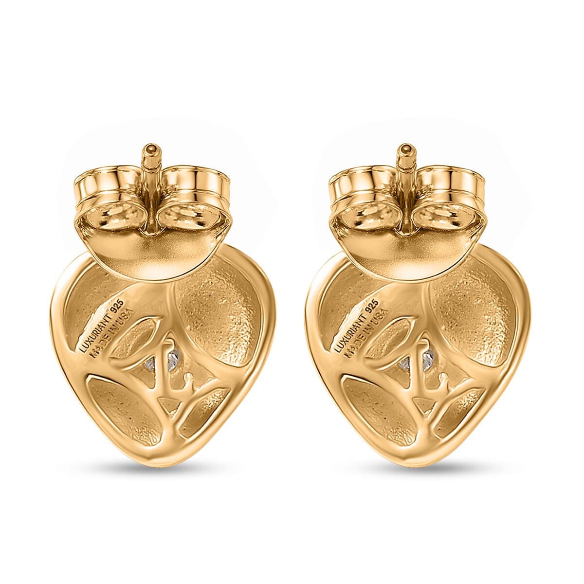 D'Joy Lab Grown Diamond 0.07 ctw Stud Earrings in 18K Vermeil YG Over Sterling Silver (Del. In 10-12 Days) image number 4