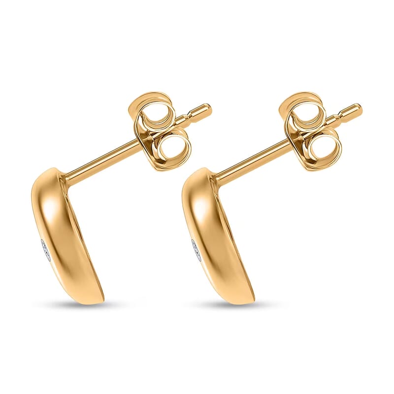 D'Joy Lab Grown Diamond 0.07 ctw Stud Earrings in 18K Vermeil YG Over Sterling Silver