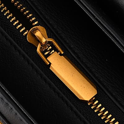 La Marey Black Genuine Leather Crossbody Bag
