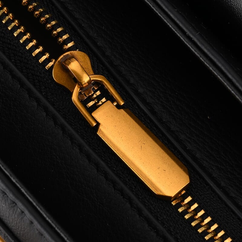 La Marey Black Genuine Leather Crossbody Bag