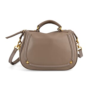 La Marey Grey Genuine Leather Crossbody Bag