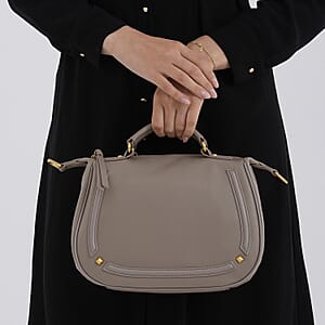 La Marey Grey Genuine Leather Crossbody Bag