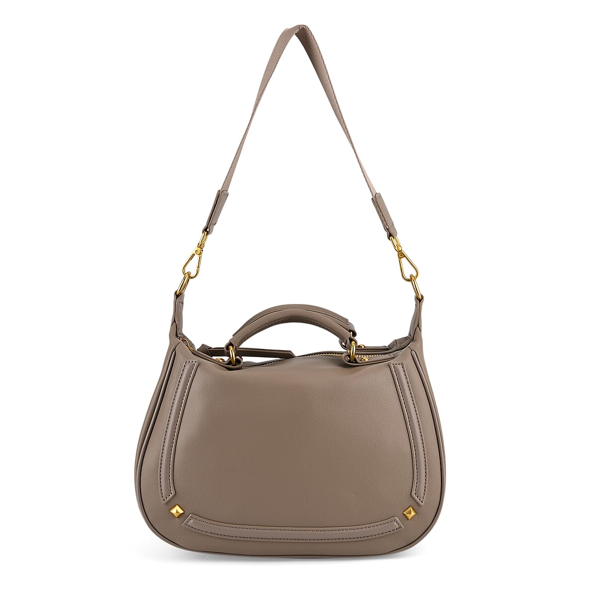 La Marey Grey Genuine Leather Crossbody Bag image number 5