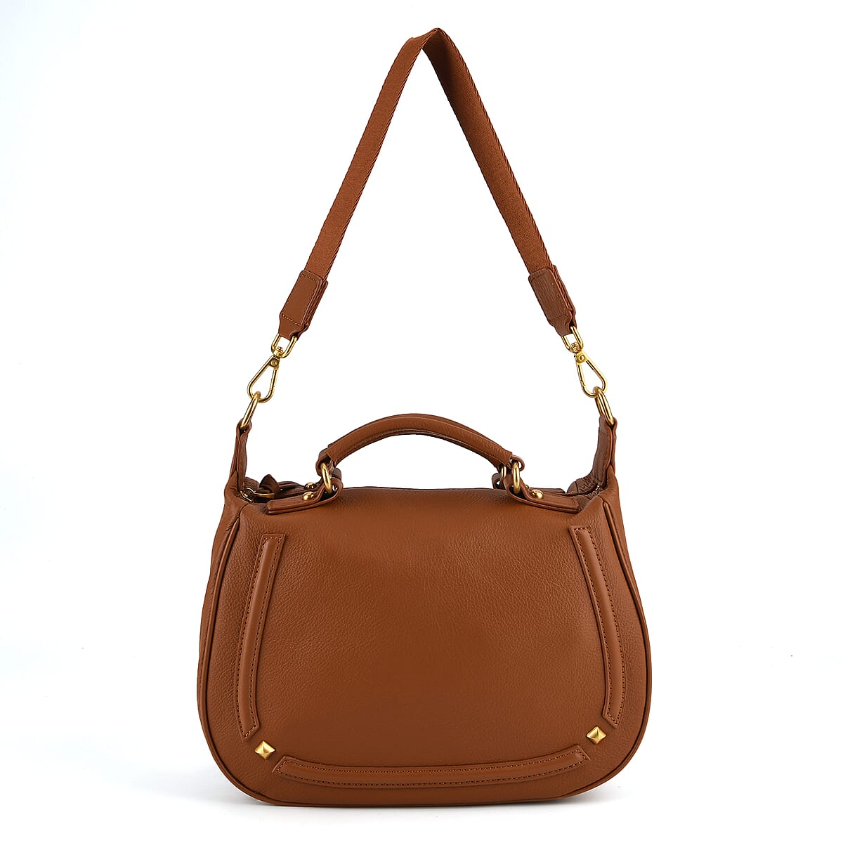 La Marey Tan Genuine Leather Crossbody Bag image number 5