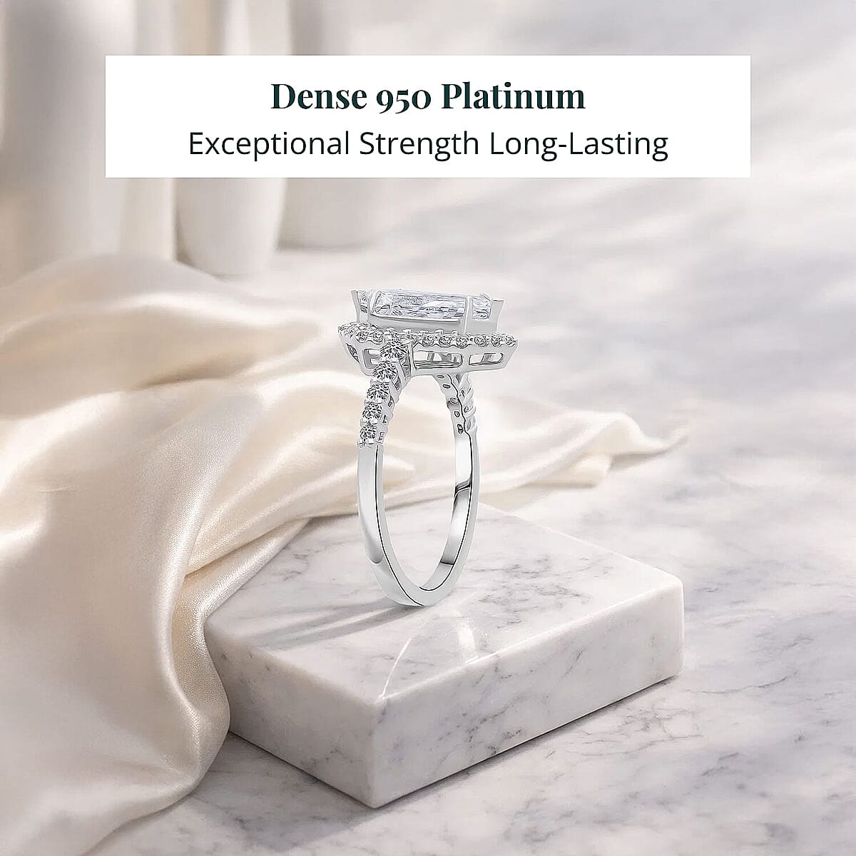 Doorbuster IGI Certified 950 Platinum Luxuriant Lab Grown Diamond (E-F, VS) Solitaire Ring (Size 10.0) (5.50 g) 2.50 ctw image number 2