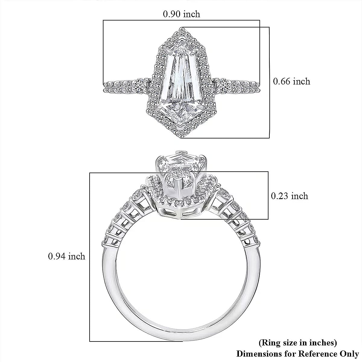 Doorbuster IGI Certified 950 Platinum Luxuriant Lab Grown Diamond (E-F, VS) Solitaire Ring (Size 10.0) (5.50 g) 2.50 ctw image number 6