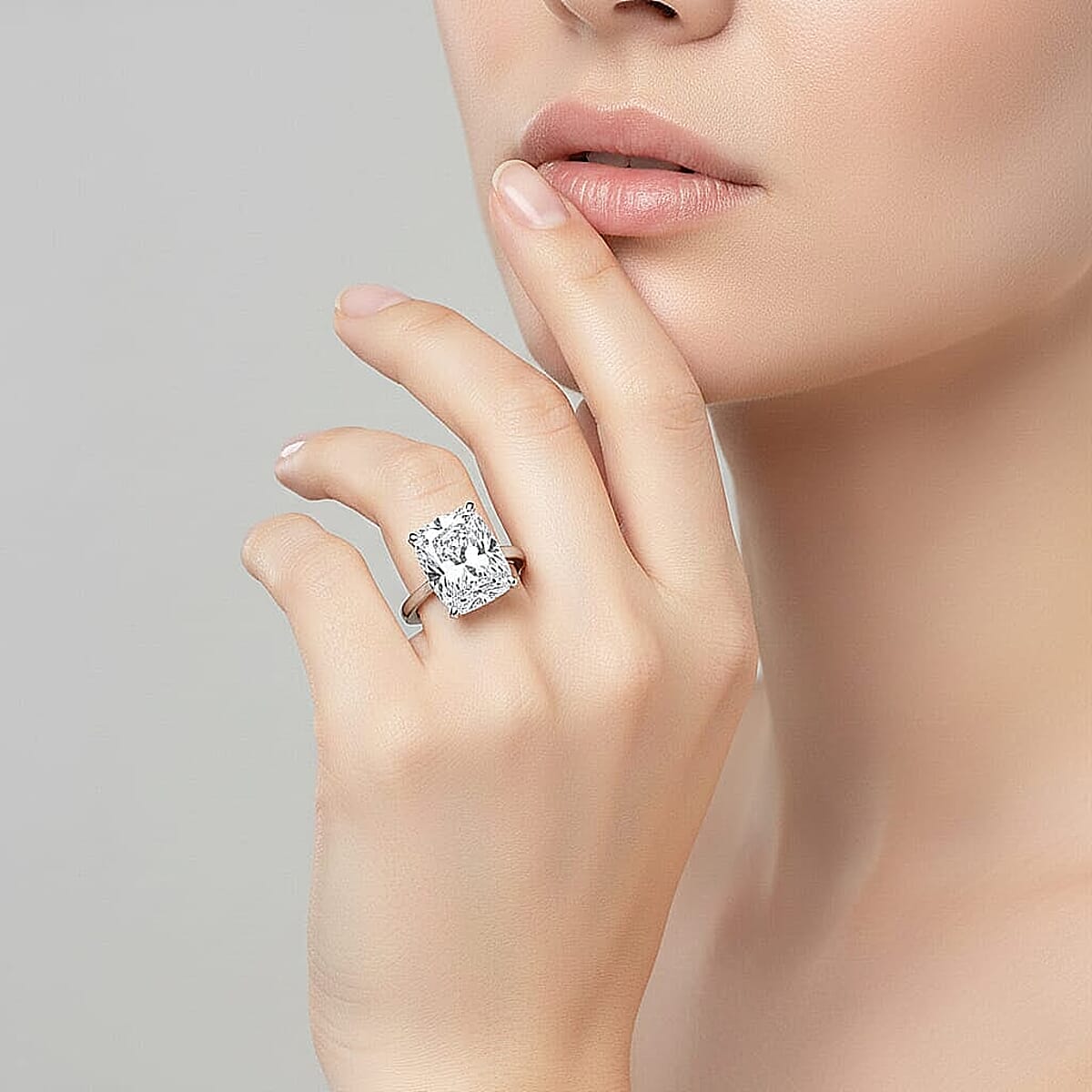 IGI Certified Luxuriant Lab Grown Diamond Ring in 950 Platinum 10.10 ctw (Size 6.5) image number 2