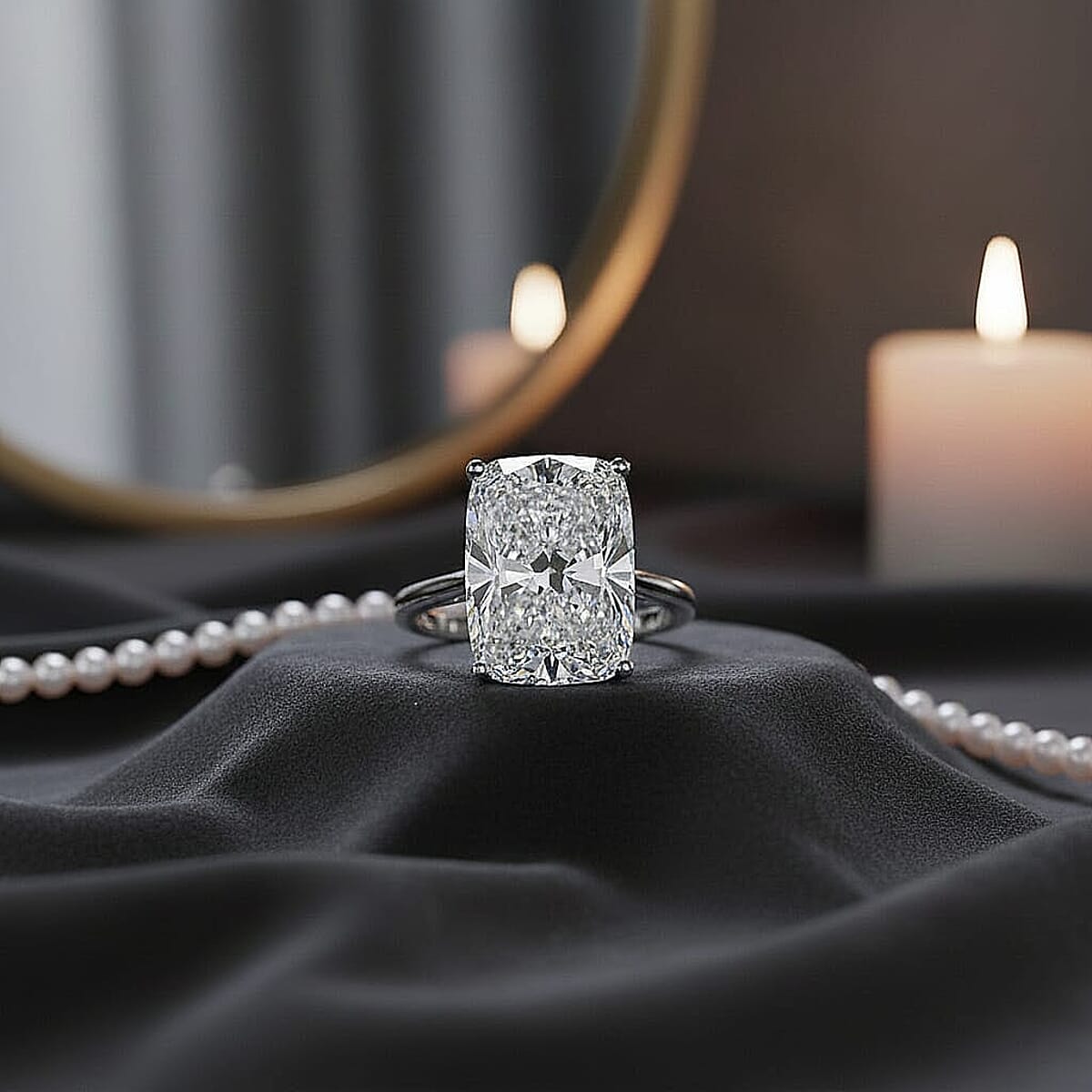 IGI Certified Luxuriant Lab Grown Diamond Ring in 950 Platinum 10.10 ctw (Size 7.5) image number 1