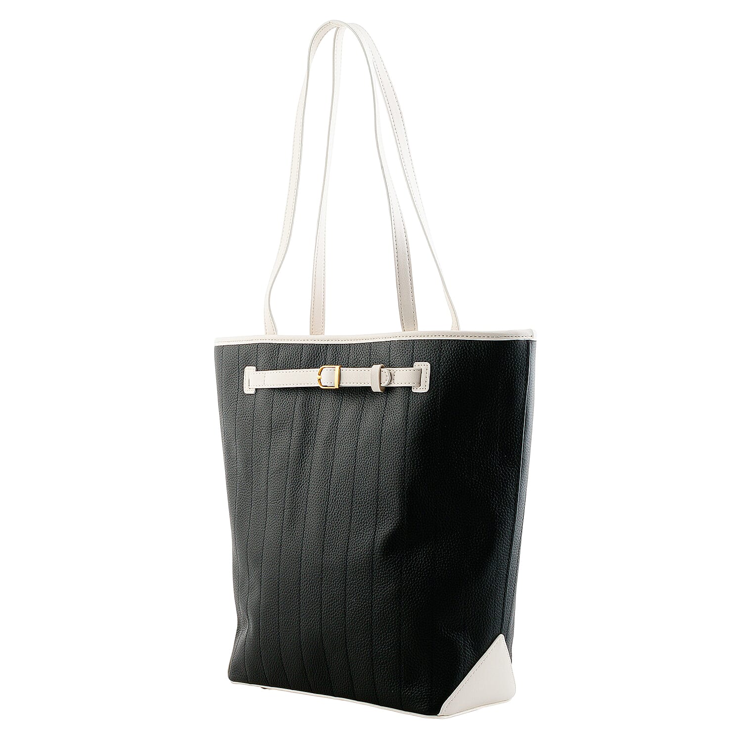 La Marey Black Genuine Leather Tote Bag