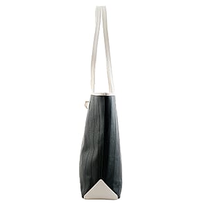 La Marey Black Genuine Leather Tote Bag