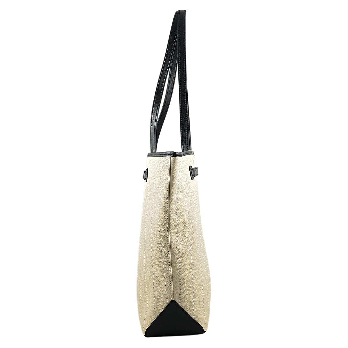 La Marey Off-White Genuine Leather Tote Bag image number 1