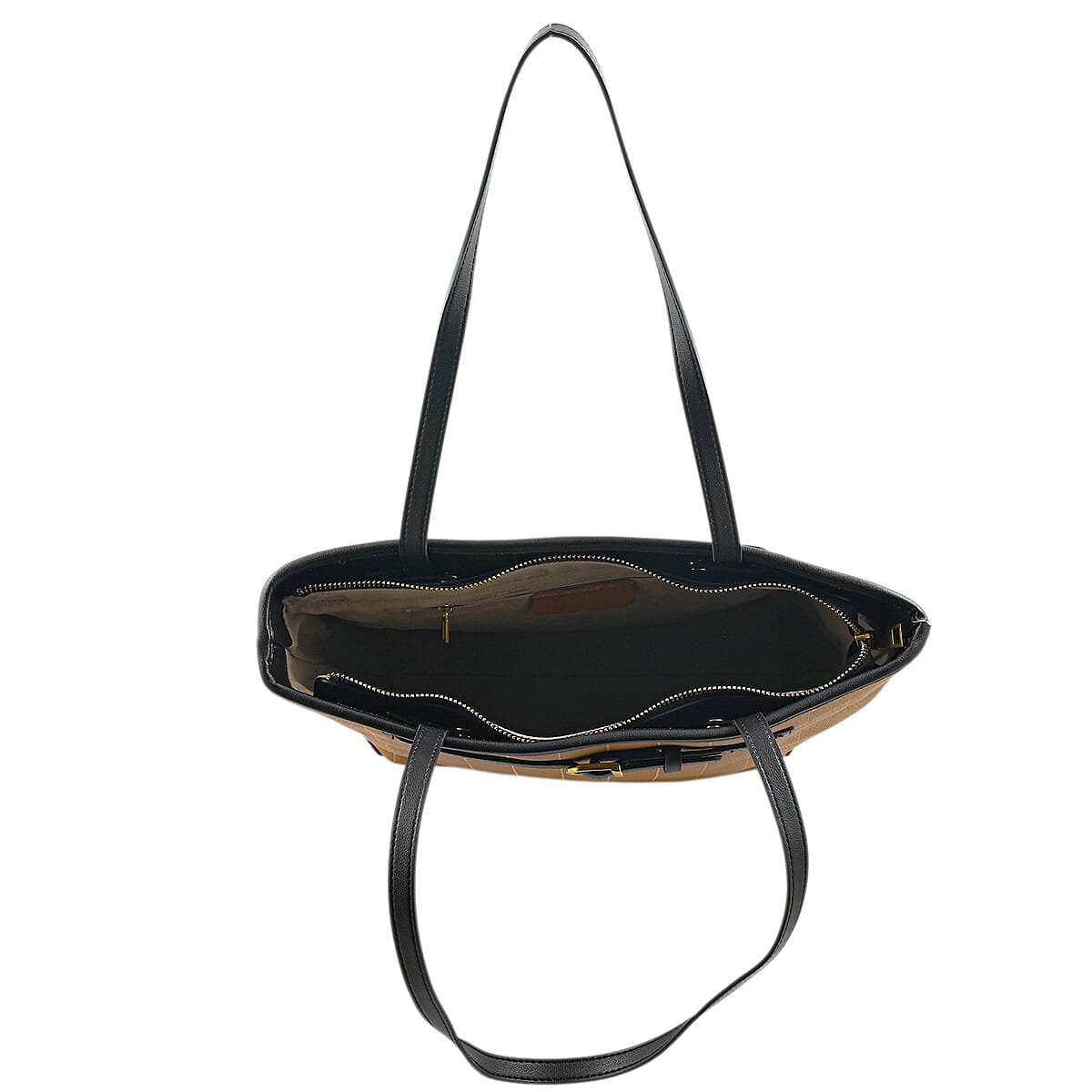 La Marey Tan Genuine Leather Tote Bag image number 4