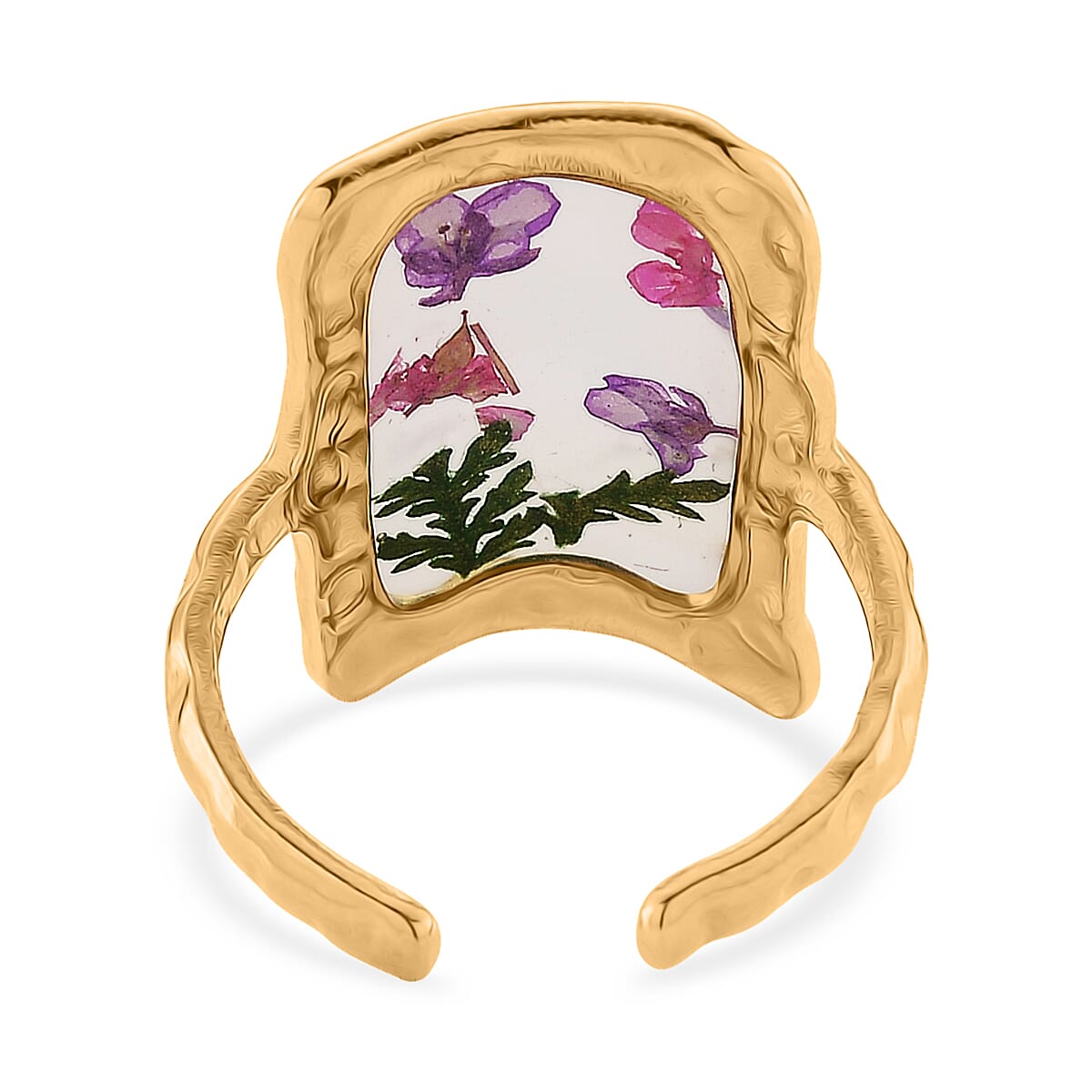 Resin Ring (Adjustable) in ION Plated YG Stainless Steel
