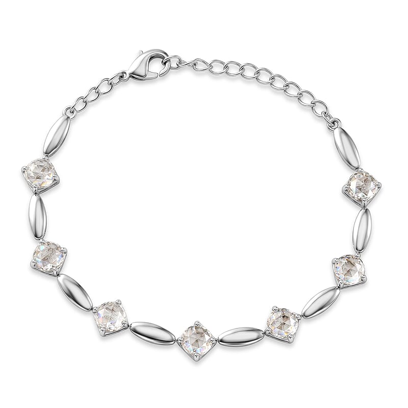 EverTrue Simulated Diamond Bracelet in Platinum Bond (6.5-8In)
