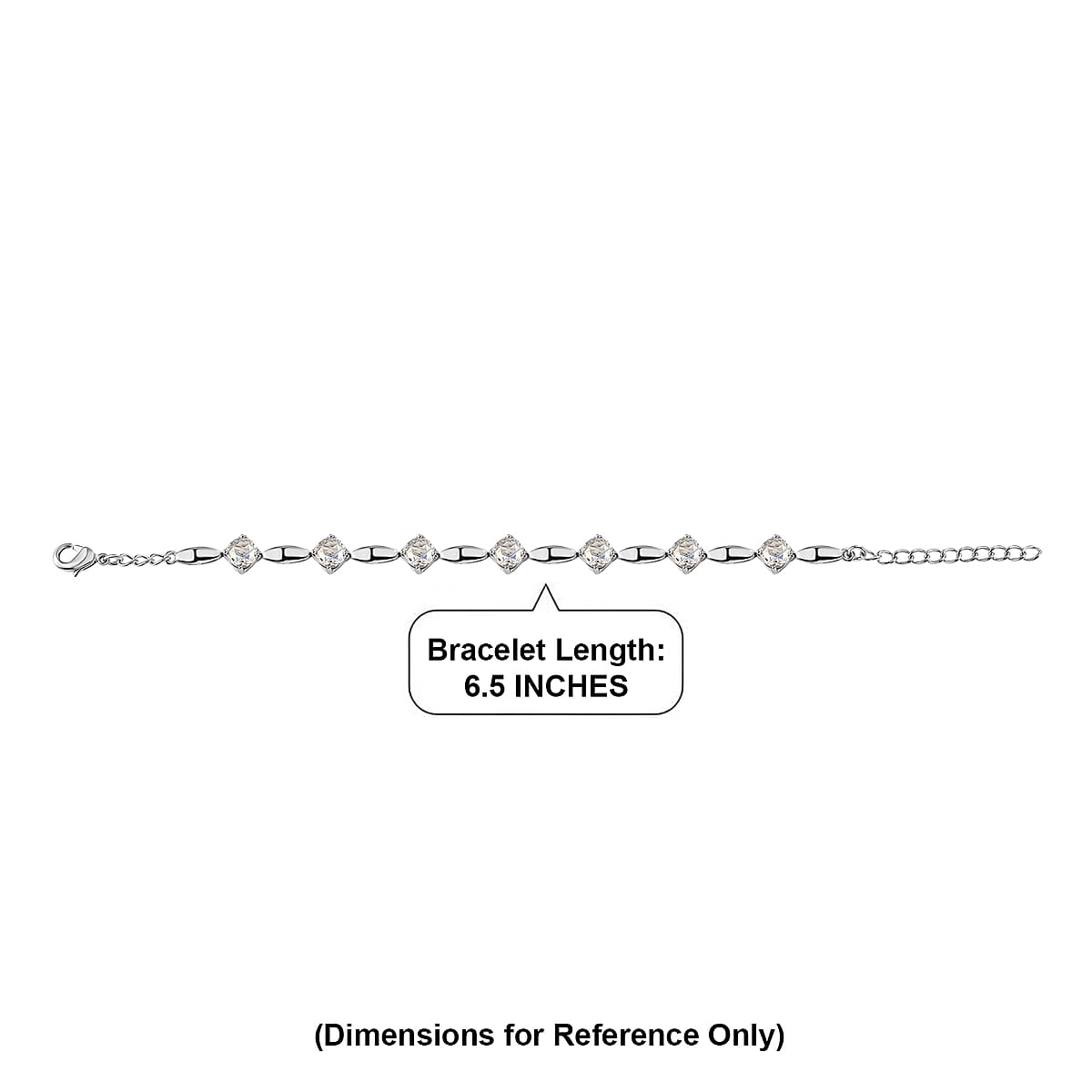 EverTrue Simulated Diamond Bracelet in Platinum Bond (6.5-8In) image number 4