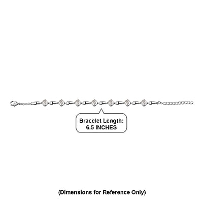 EverTrue Simulated Diamond Bracelet in Platinum Bond (6.5-8In)