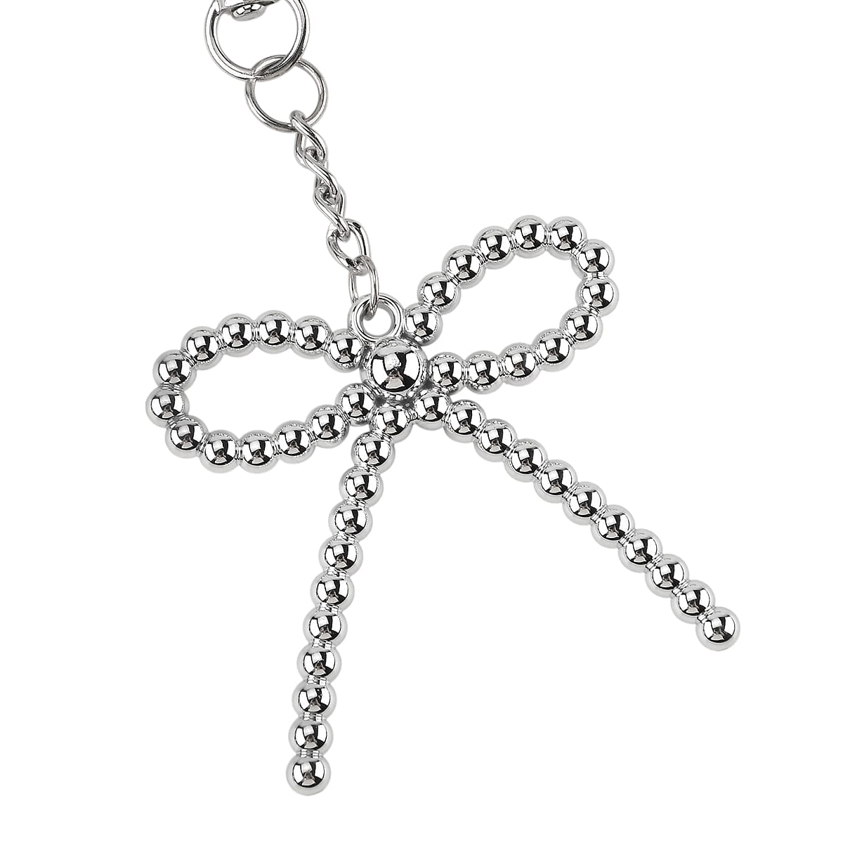 La Marey Sliver Bowknot Keychain image number 5