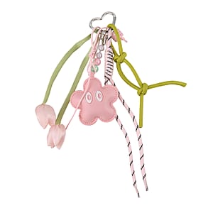 La Marey Pink Flower Keychain