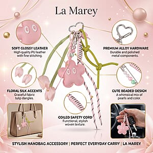 La Marey Pink Flower Keychain