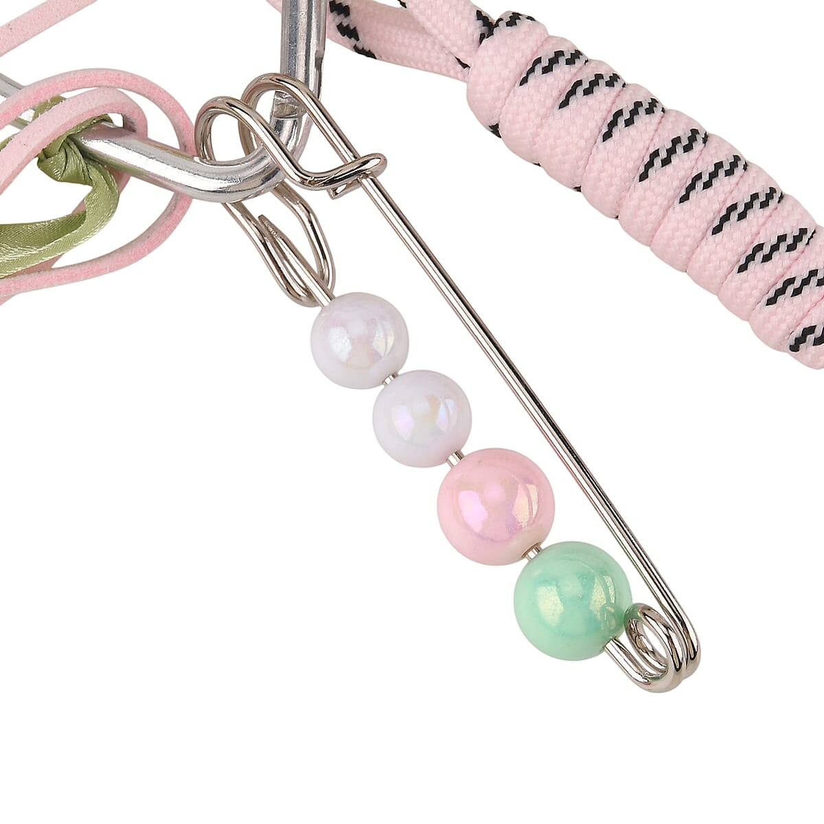 La Marey Pink Flower Keychain image number 3