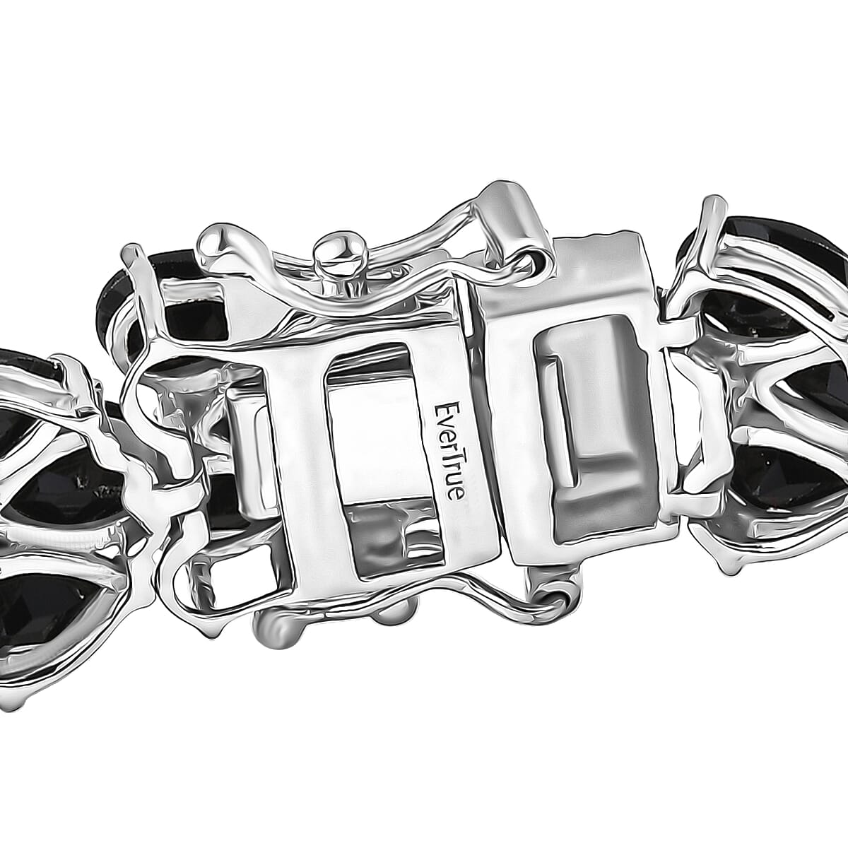 EverTrue Thai Black Spinel 44.50 ctw Midnight Noir Weave Bracelet in Platinum Bond (8.00 In) image number 3