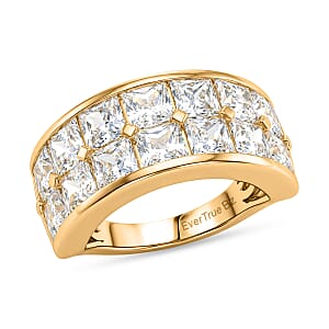EverTrue Simulated Diamond Stackable Ring in 18K YG Plated Bronze (Size 5.0)