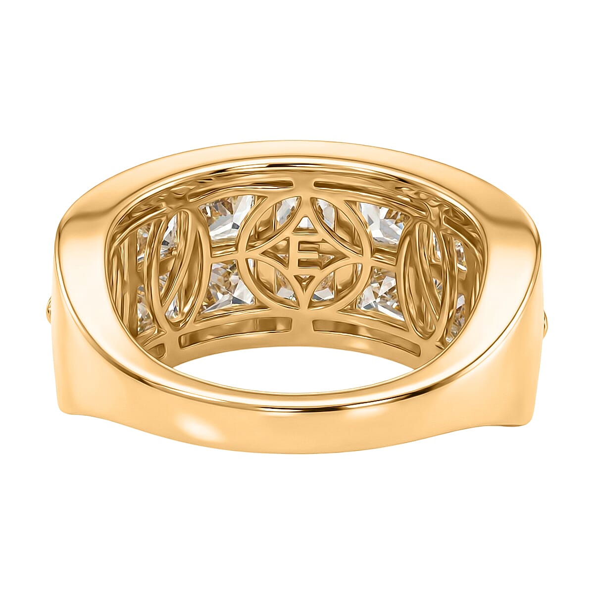EverTrue Simulated Diamond Stackable Ring in 18K YG Plated Bronze (Size 7.0)