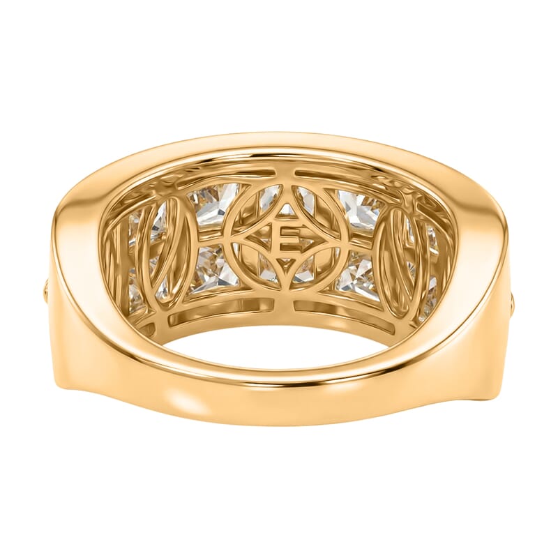 EverTrue Simulated Diamond Stackable Ring in 18K YG Plated Bronze (Size 7.0)