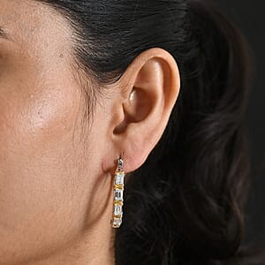 EverTrue Simulated Diamond Earrings in 18K YG Plated and Platinum Bond