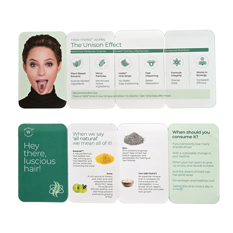 Wellbeing Nutrition Melts Into Hair Fall Control Keranat + Zinc - Tropical Strawberry