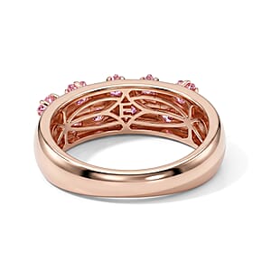EverTrue Simulated Pink Diamond Ring in 18K YG Plated (Size 10.0)