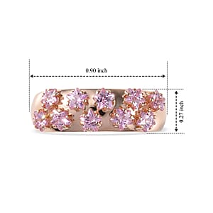 EverTrue Simulated Pink Diamond Ring in 18K YG Plated (Size 11.0)