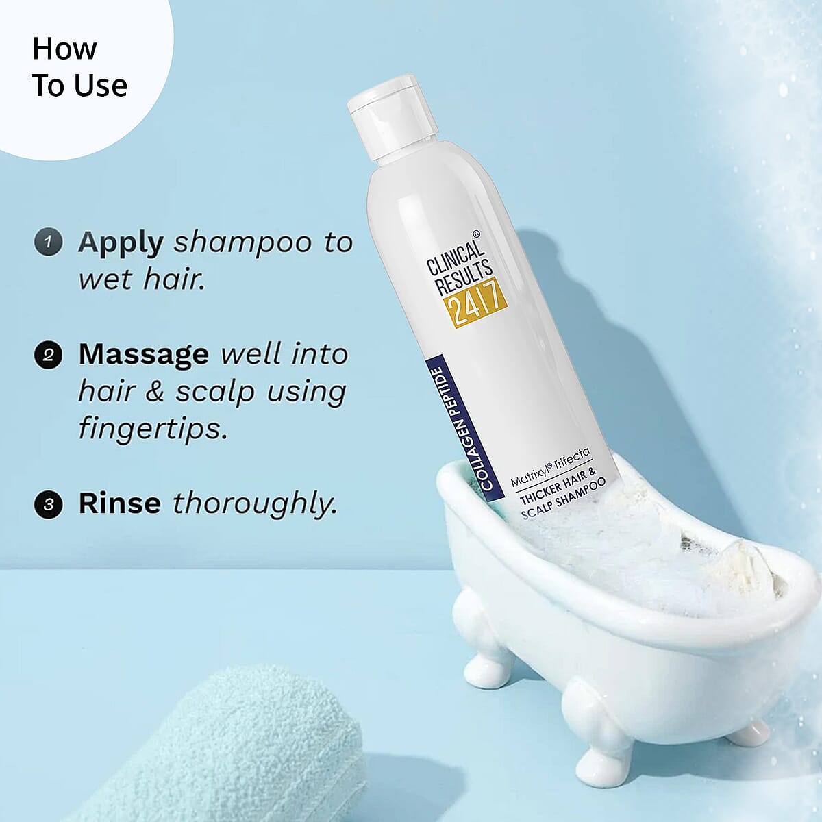 Clinical Results 24/7 Matrixyl Trifecta Thicker Hair & Scalp Shampoo (8oz) Made in US (Del. in 5-7 Days) image number 3