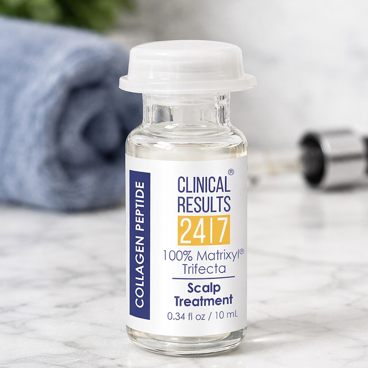 Clinical Results Matrixyl Trifecta Collagen Peptide Scalp Treatment Vials with Micro-Needling Applicator (4x .34oz) Made in US image number 2