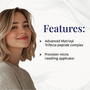 Clinical Results 24/7 Matrixyl Trifecta Collagen Peptide Scalp Treatment Vials with Micro-Needling Applicator (4x .34oz) Made in US (Del. in 5-7 Days)