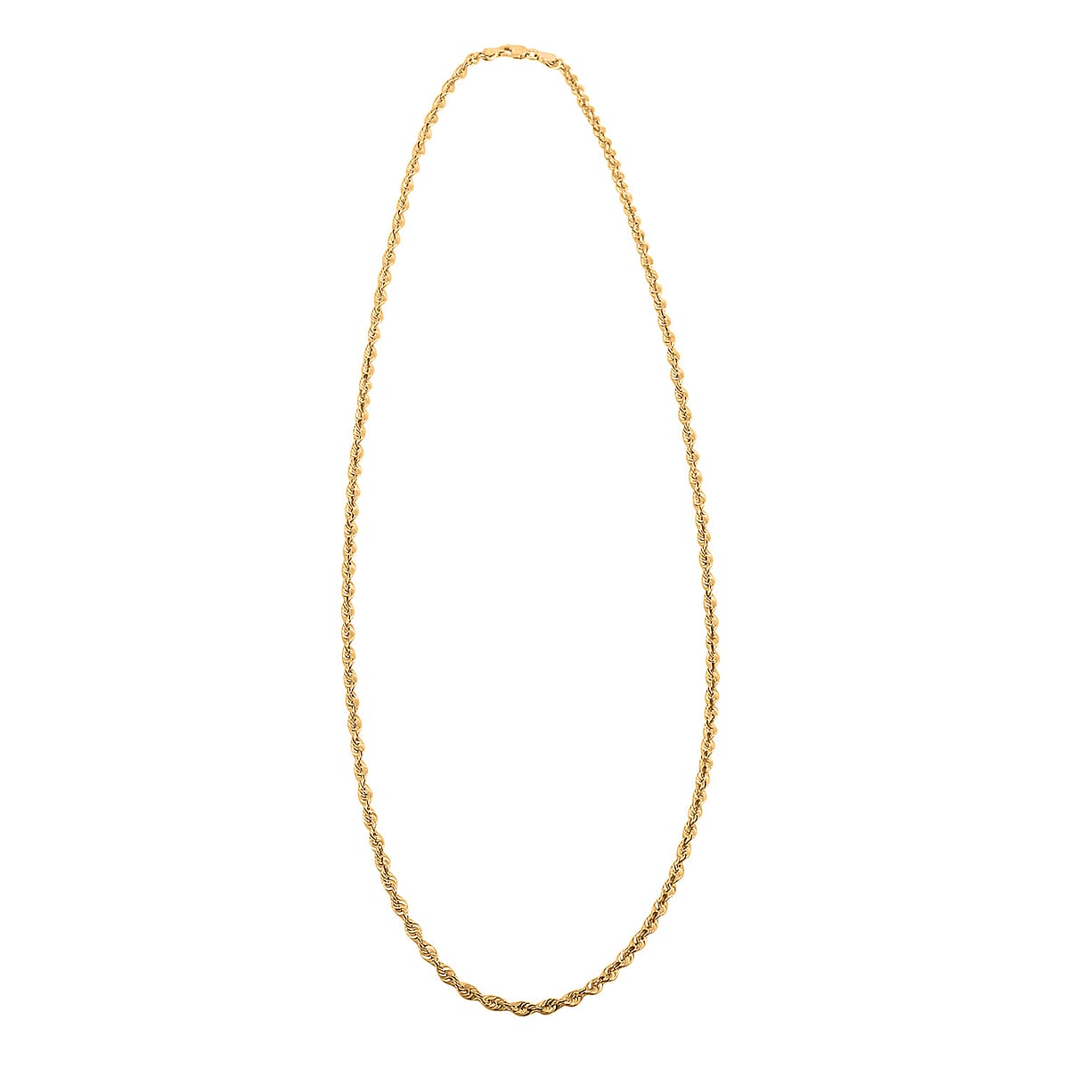 3mm Superlite Rope Chain Necklace in 10K Yellow Gold 3.4 Grams 22 Inches image number 4