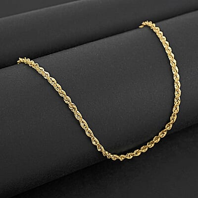 2.7mm Rope Chain Necklace in 10K Yellow Gold 4.50 Grams 24 Inches