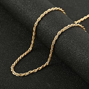 3mm Rope Chain Necklace in 14K Yellow Gold 3.90 Grams 22 Inches