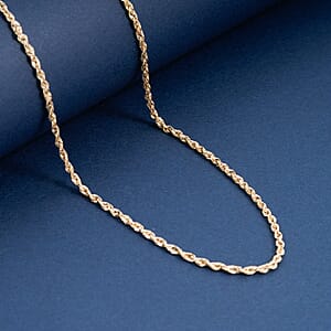 2mm Rope Chain Necklace in 14K Yellow Gold 2.70 Grams 24 Inches