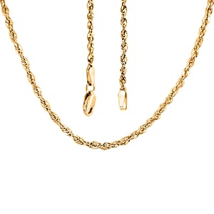2mm Rope Chain Necklace in 14K Yellow Gold 2.70 Grams 24 Inches