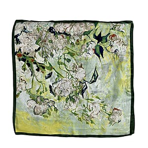 La Marey Pink with White Flower Silk Feeling Kaftan