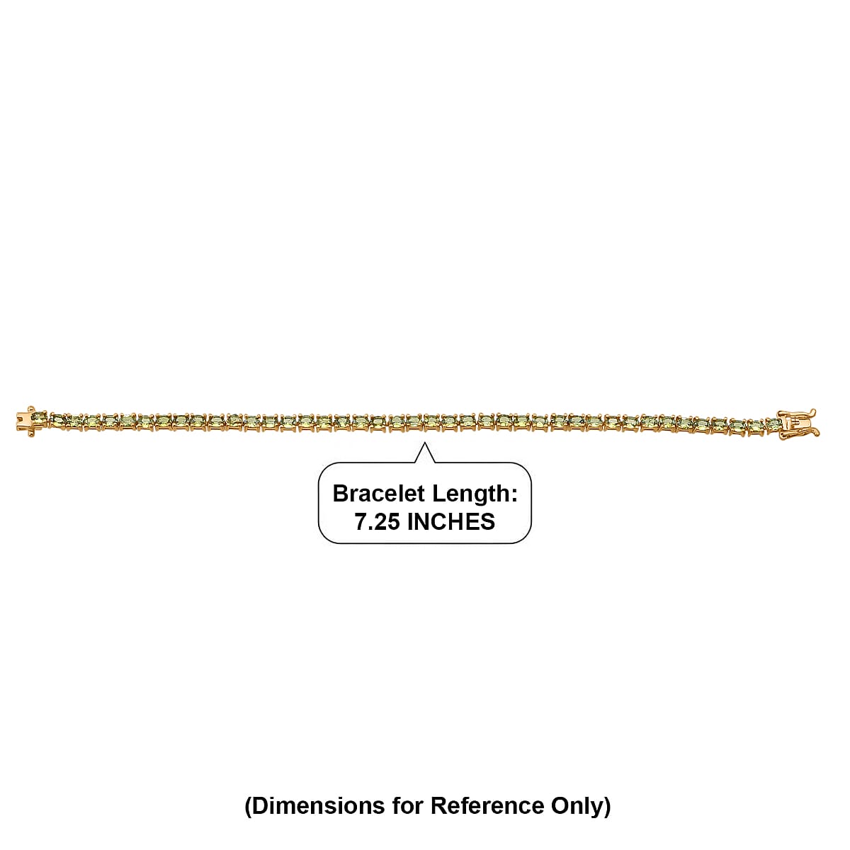 D'Joy Premium Ambanja Demantoid Garnet 9.65 ctw Greenfire Tennis Bracelet in 18K Vermeil Yellow Gold Over Sterling Silver (6.50 In) (Del. in 8-10 Days) image number 5